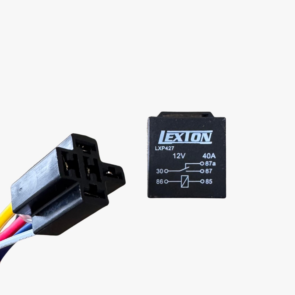 Przekaźnik DC 12 40A do mat grzewczych z podstawą - obrazek 2